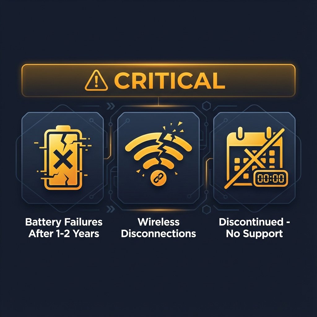 Critical reliability warnings for Corsair K63 - battery failures, disconnections, and discontinued status